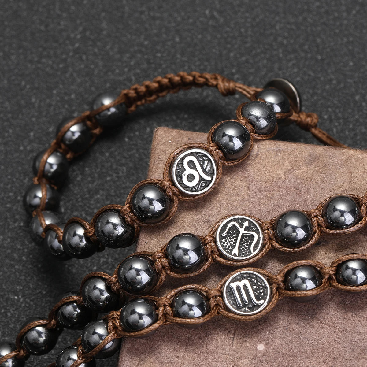 Brățară Talisman Zodiac pentru Bărbați – Piatră Vulcanică Naturală & Noroc 8mm