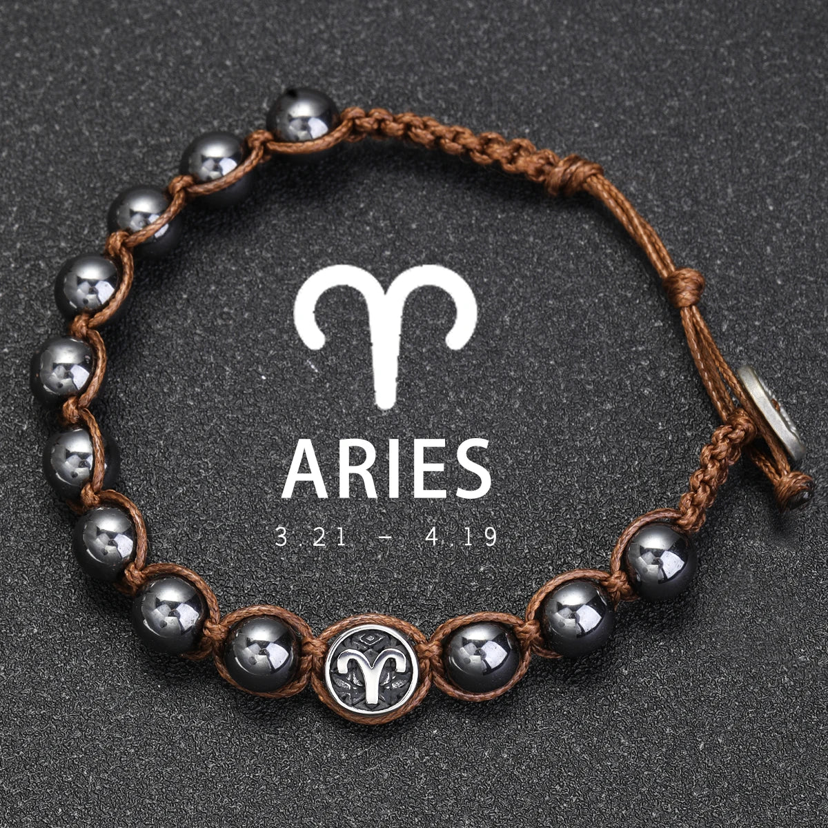 Brățară Talisman Zodiac pentru Bărbați – Piatră Vulcanică Naturală & Noroc 8mm
