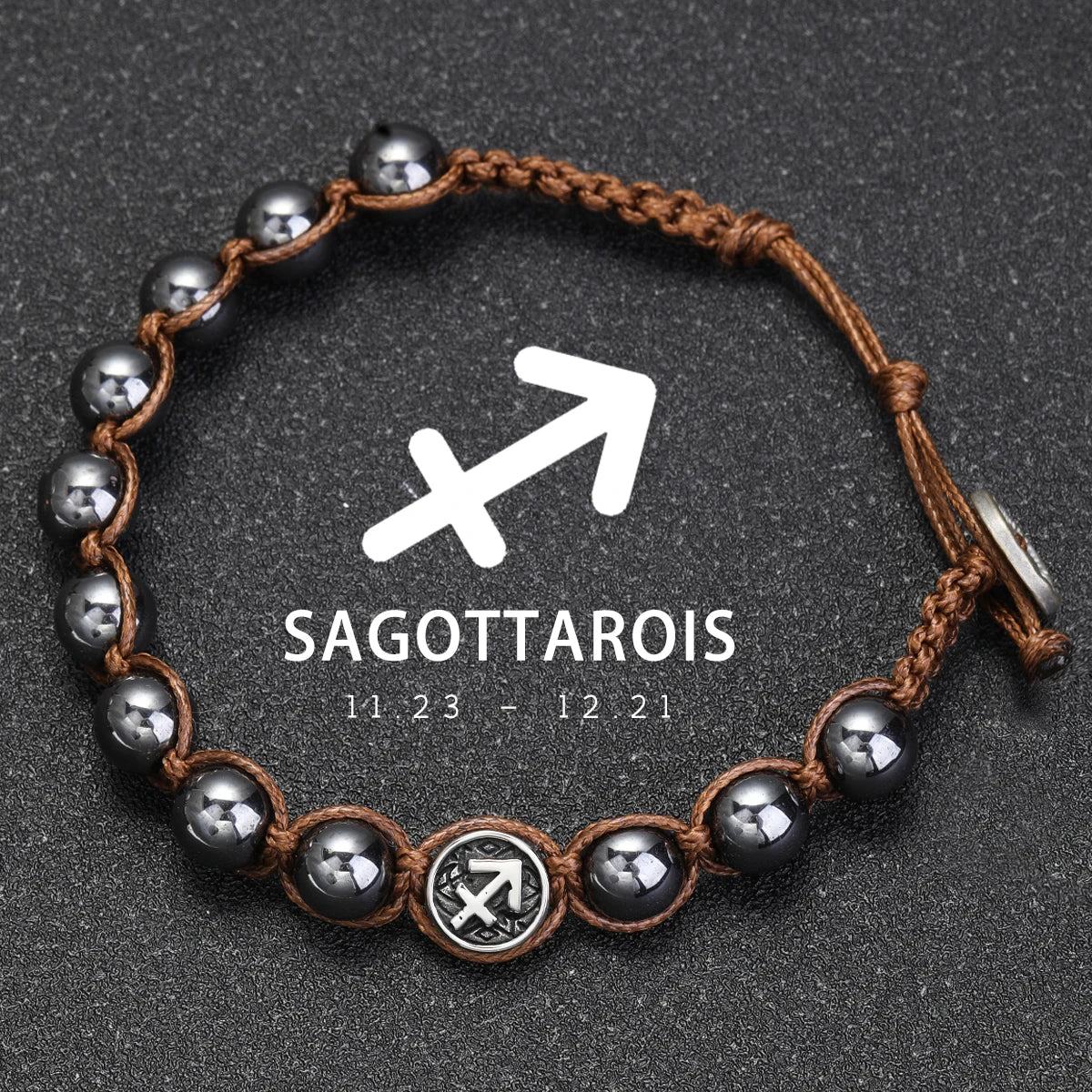 Brățară Talisman Zodiac pentru Bărbați – Piatră Vulcanică Naturală & Noroc 8mm