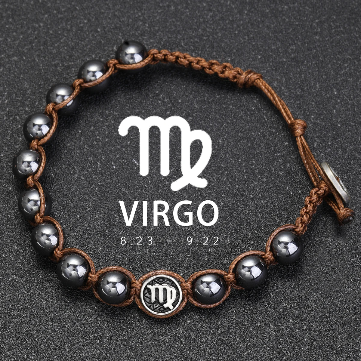 Brățară Talisman Zodiac pentru Bărbați – Piatră Vulcanică Naturală & Noroc 8mm