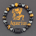 Brățară Zodiac Neagră – Pietre Semiprețioase & Energie Cosmică | Toate Semnele